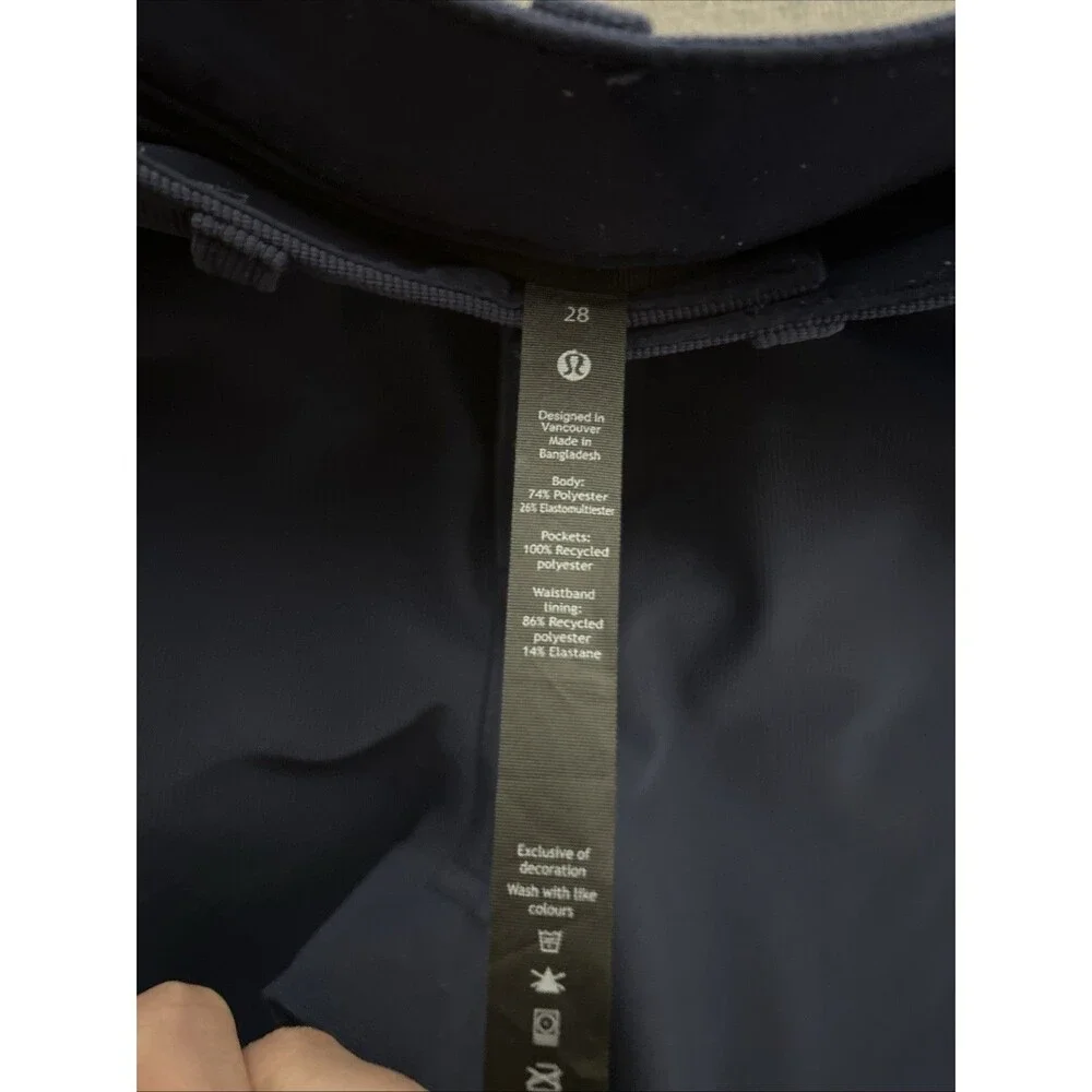 Lululemon ABC Classic Warpstreme Pants - Men's Size 28 -‎ Navy Blue textured